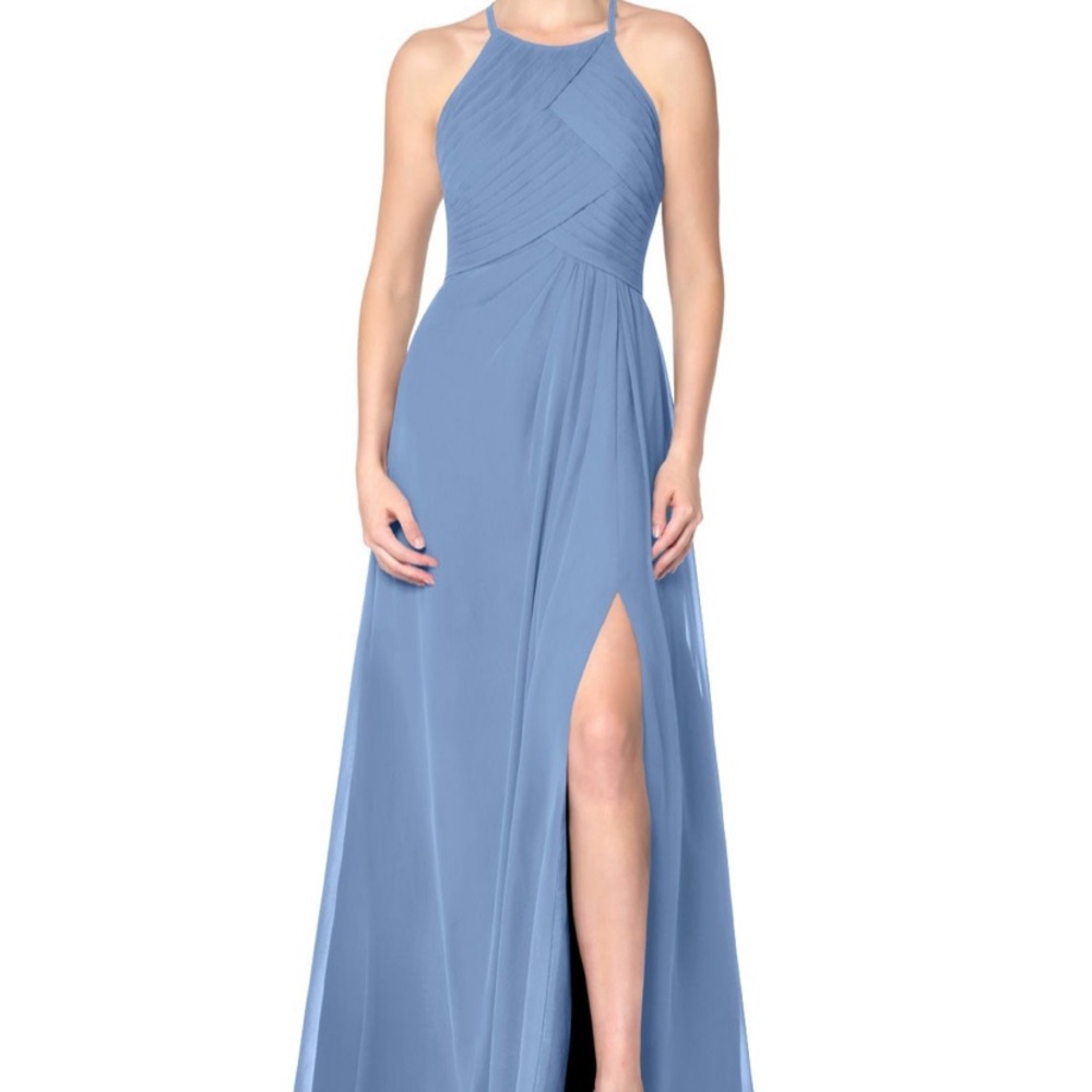 Azazie Ginger Allure Dress - Steel Blue